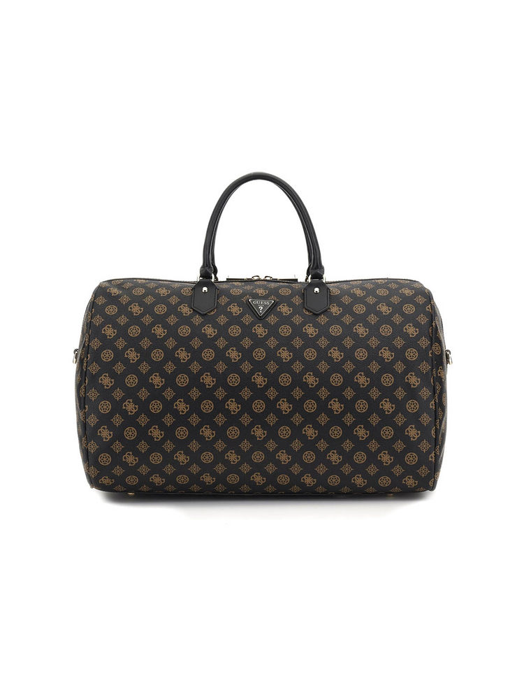 guess fashion Guess Brown Printed Wilder Weekender Duffle Bag with Detachable Strap-picture-18