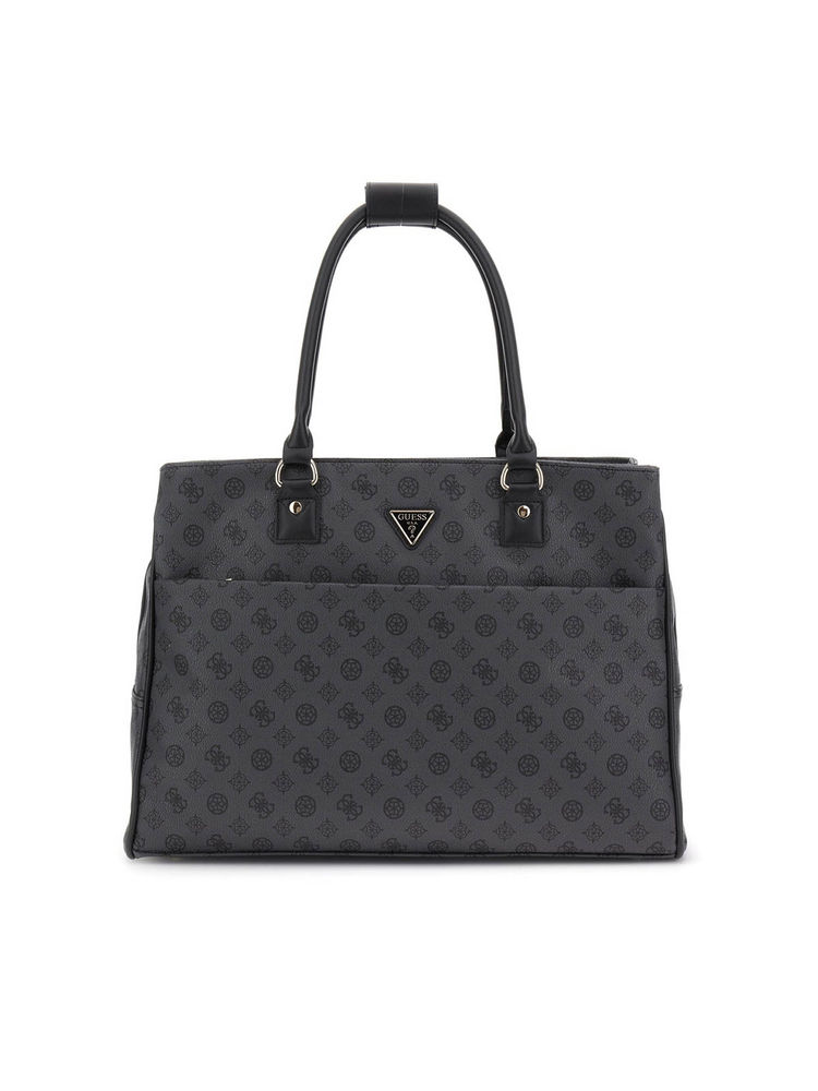 guess fashion Guess Charcoal Printed Wilder Shopper Tote Bag-picture-14