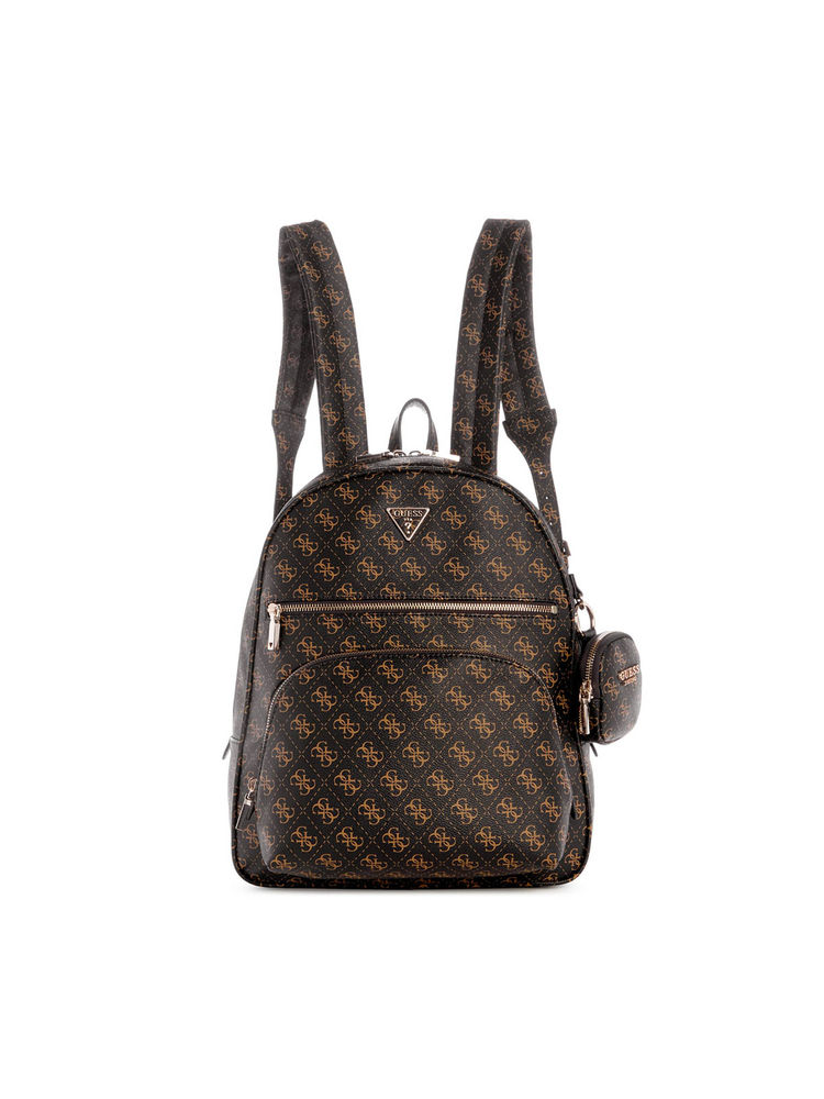 Guess Brown Logo Printed Power Play Tech Backpack (L)-image-30