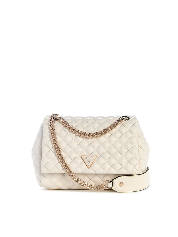 guess fashion Guess Off White Solid Everlee Convertible Crossbody Bag-picture-19