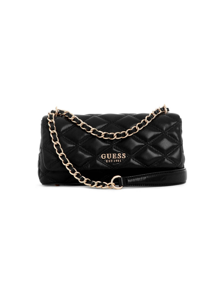 guess fashion Guess Black Solid Tamsin Convertible Crossbody Bag-picture-21