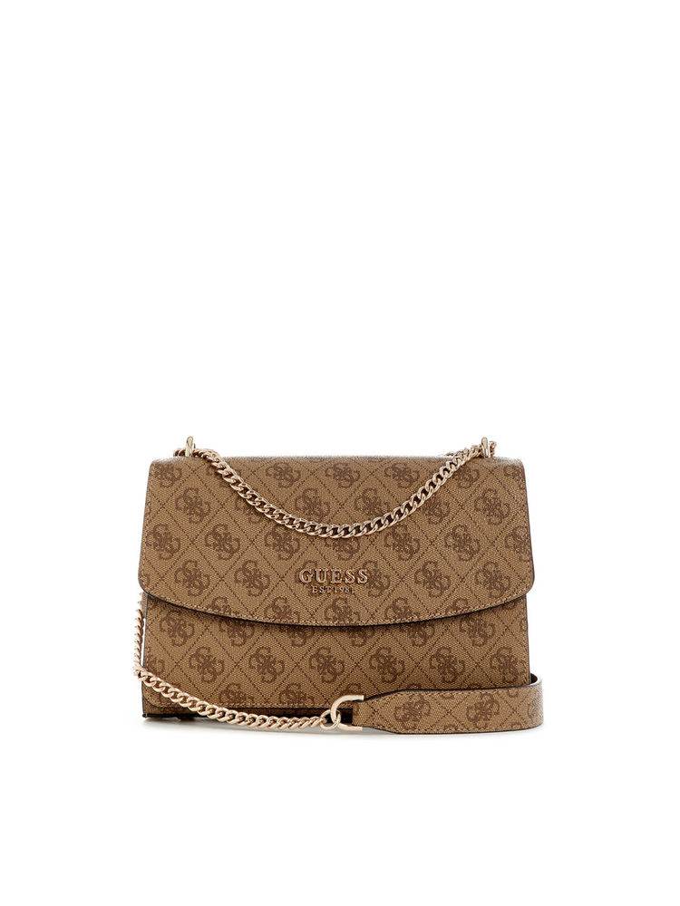 guess fashion Guess Latte Logo Printed Calista Convertible Flap Crossbody Bag-picture-23
