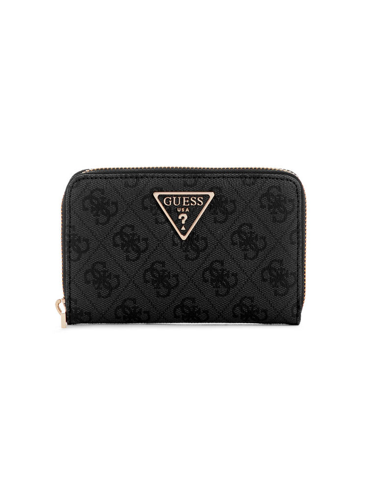 guess fashion Guess Charcoal Logo Printed Laurel Zip Around Wallet (M)-picture-19