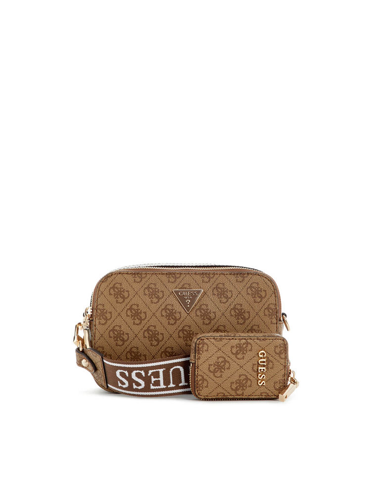 guess fashion Guess Latte Logo Printed Latona Camera Crossbody Bag with Pouch (Set orf 2)-picture-15