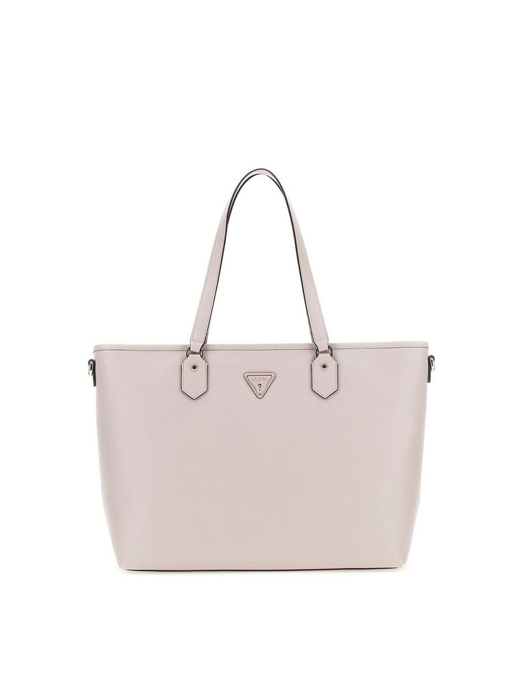 guess fashion Guess Beige Oak Solid Norom Tote Bag with Detachable Strap-picture-19