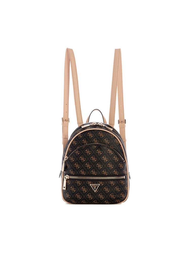 guess fashion Guess Brown Printed Manhattan Backpack-picture-10