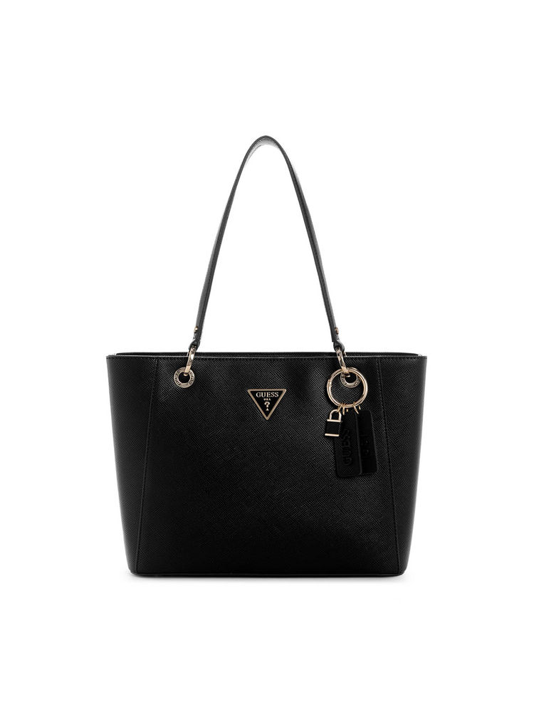 guess fashion Guess Black Textured Noelle Tote Bag (S)-picture-15