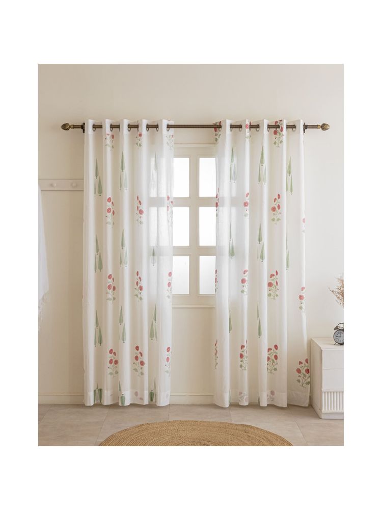 The Home Story Elysian Blossom Floral Printed Window Curtains-image-5