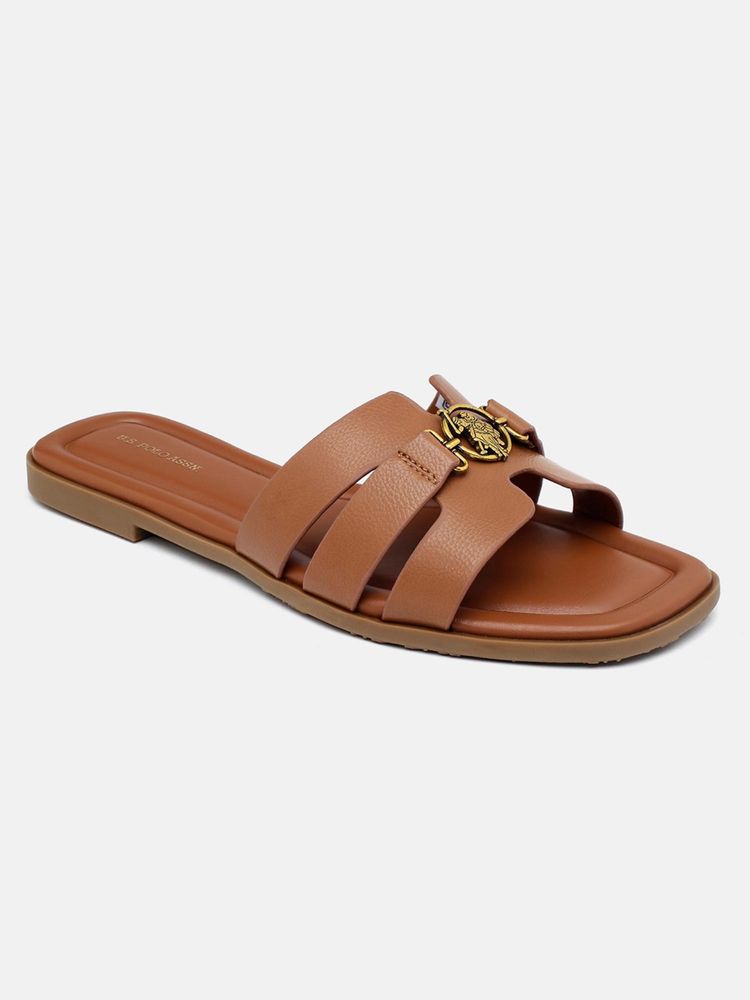U.S. POLO ASSN. Women Brown Saphira Flats-image-40