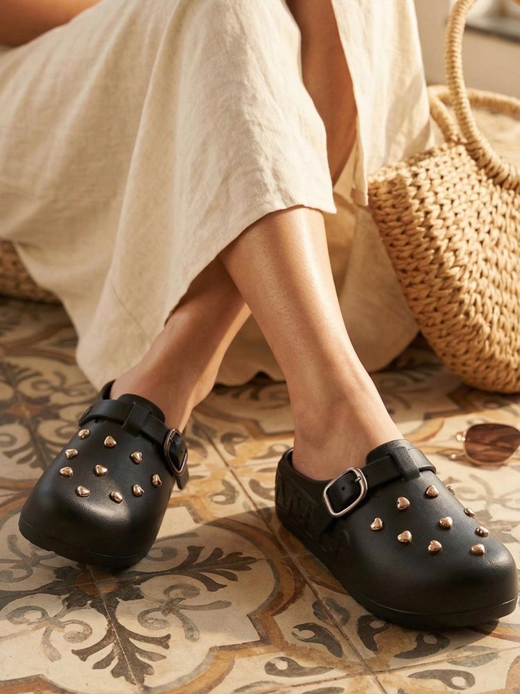 ELLE Women Black Clogs-image-42