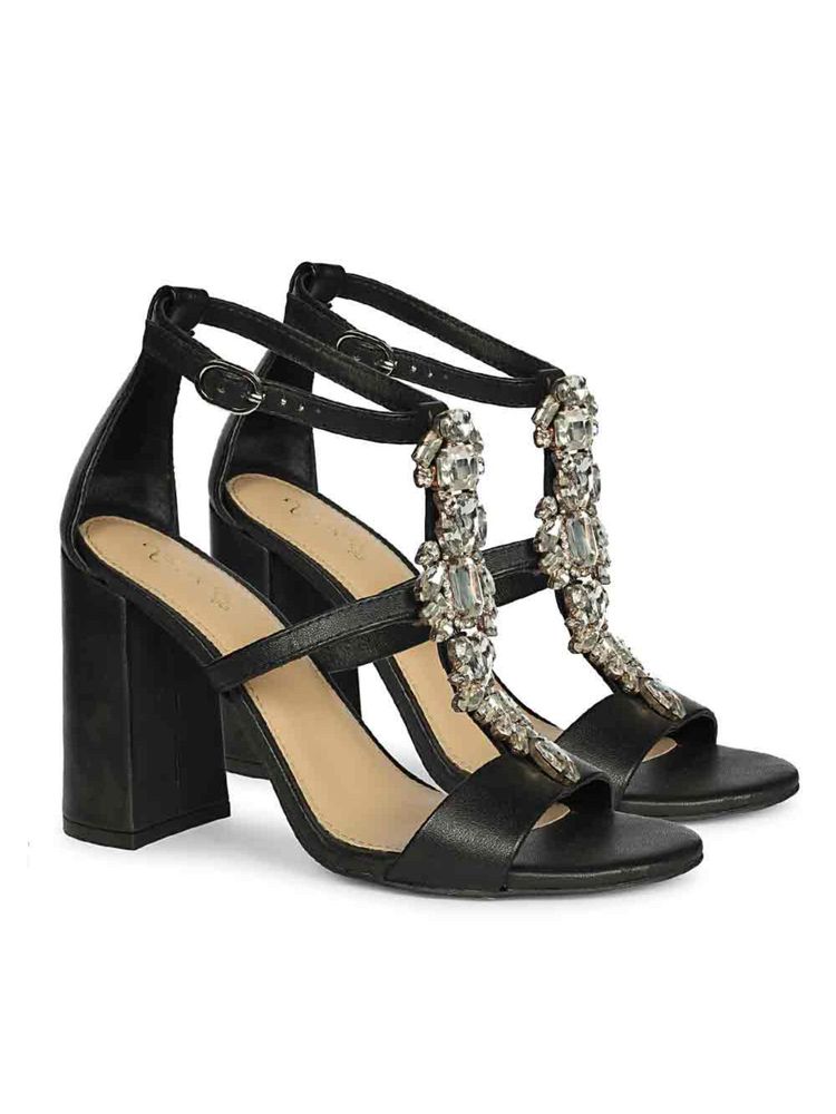 Saint G Women Black Block Heels-image-37