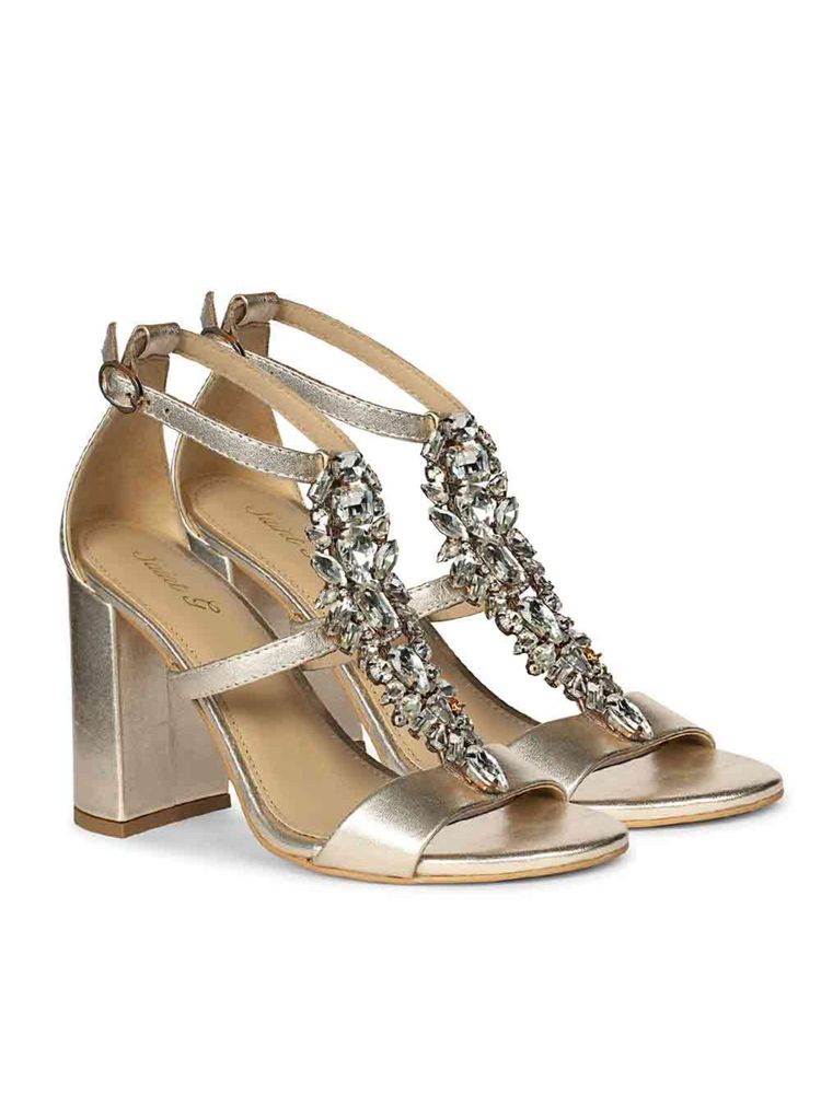 Saint G Women Gold Block Heels-image-36