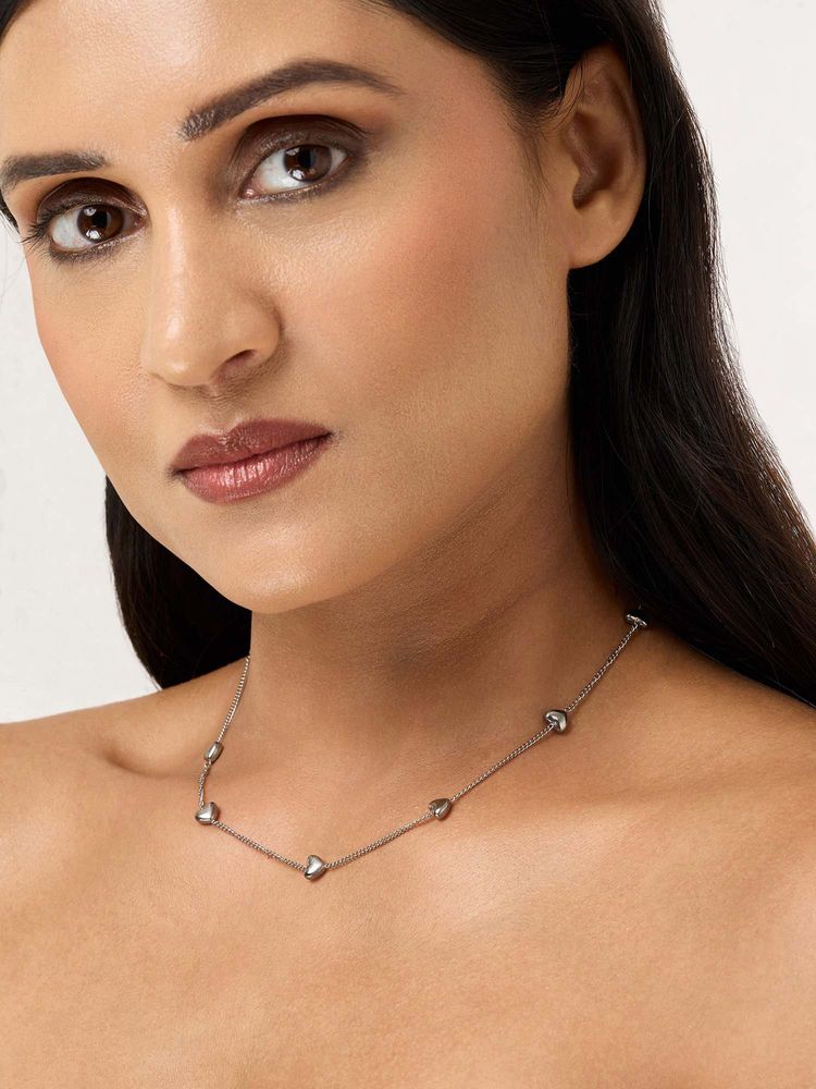 White Lies Silver Heart Adjustable Necklace-picture-21