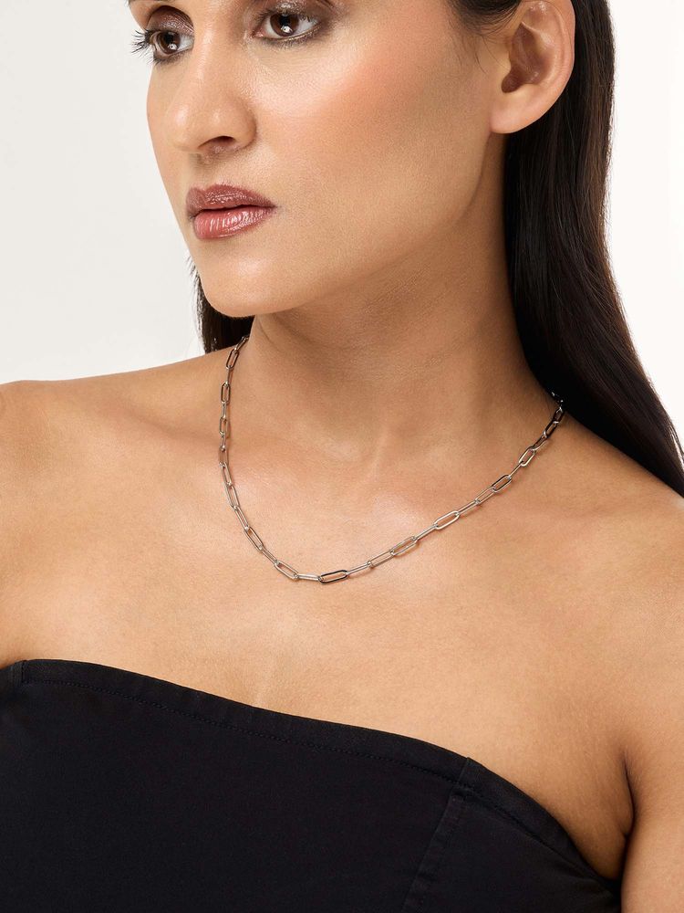White Lies Silver Link Adjustable Necklace-picture-27