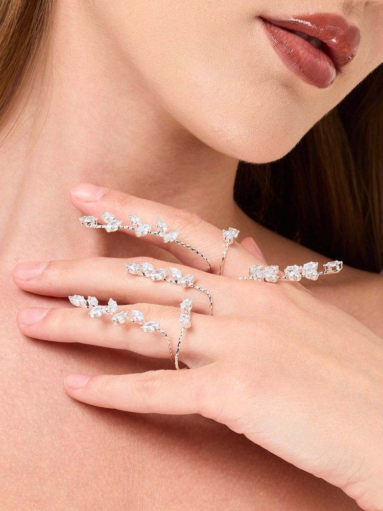 White Lies Frozen Garden Connected Adjustable Rings-picture-30