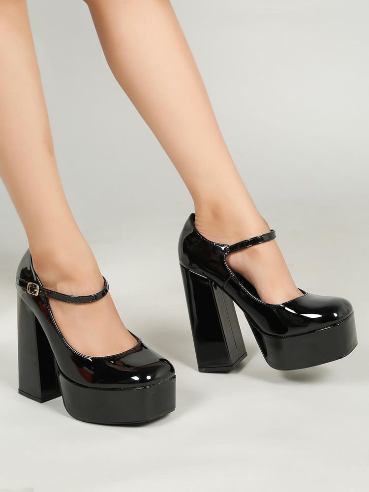 Flat n Heels Women Black Pumps-picture-11