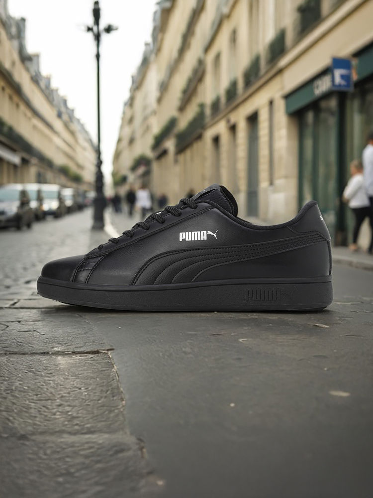 Puma Smashic Unisex Black Sneakers