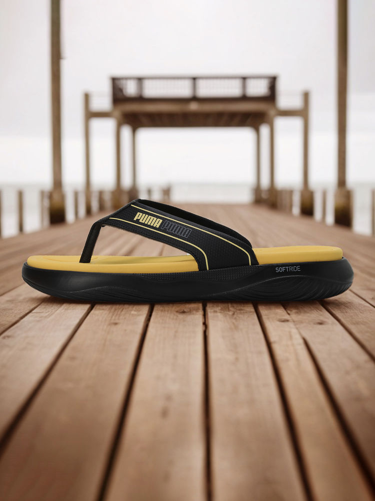 Puma Softride Seave V1 Unisex Yellow Flipflops-picture-15