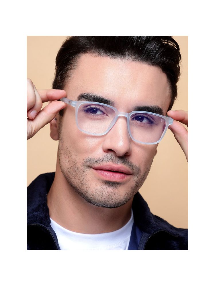 Voyage Light Blue Square Eyeglasses for Men & Women (53)-image-9