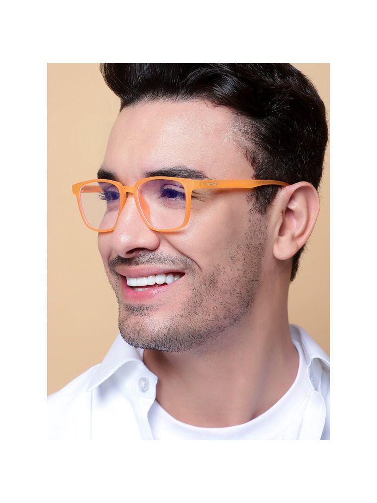Voyage Orange Square Eyeglasses for Men & Women (52)-image-36