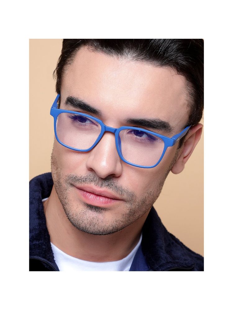 Voyage Royal Blue Square Eyeglasses for Men & Women (52)-picture-13