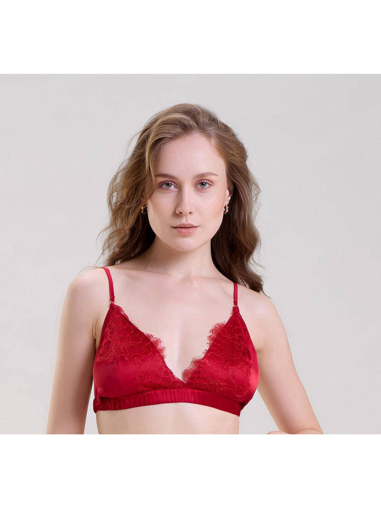 Mysthelle Red Satin Bralette-picture-14