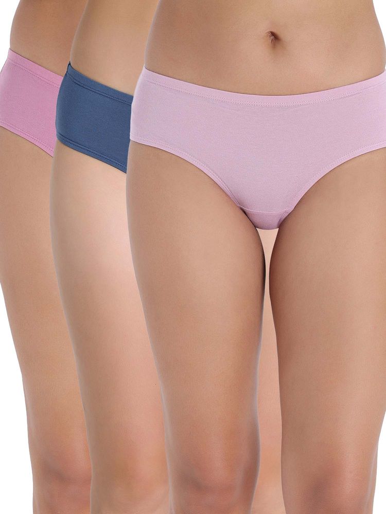 Zivame Multicolour Regular Rise Full Coverage Hipster Panty (Pack Of 3)-picture-15