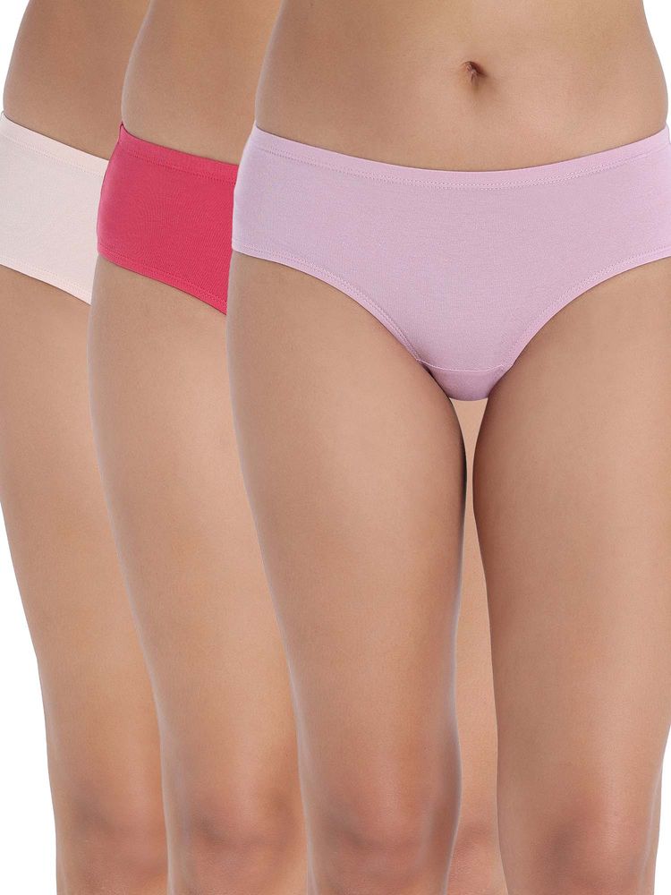 Zivame Multicolour Regular Rise Full Coverage Hipster Panty (Pack Of 3)-image-43