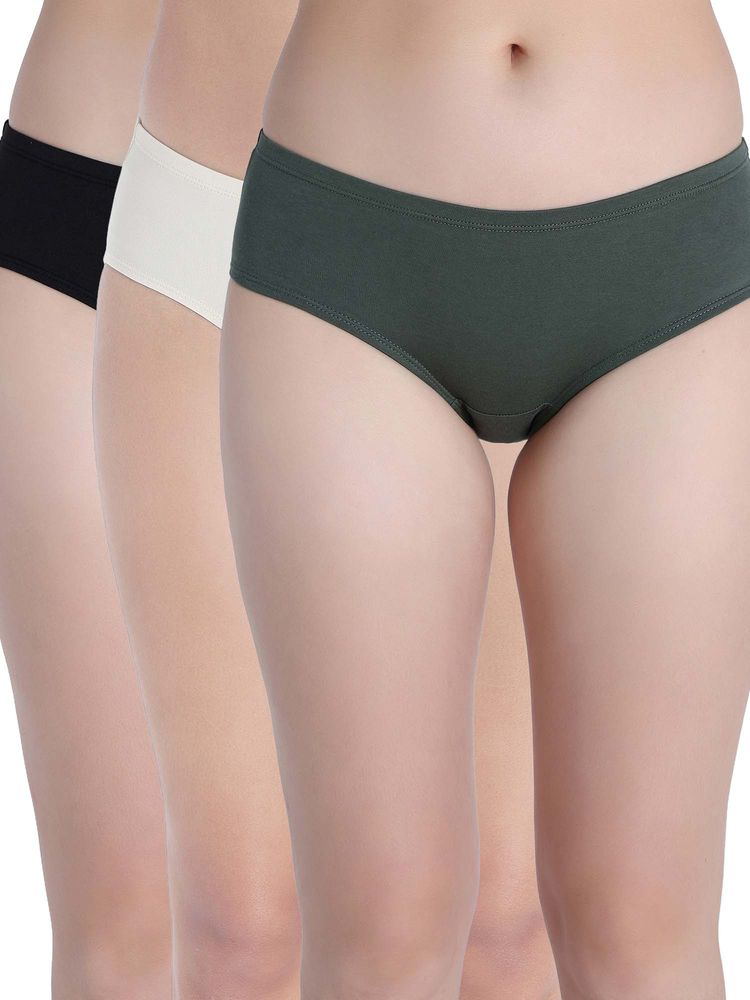 Zivame Multicolour Regular Rise Full Coverage Hipster Panty (Pack Of 3)-picture-26