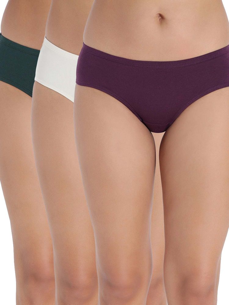 Zivame Multicolour Regular Rise Full Coverage Hipster Panty (Pack Of 3)-picture-14