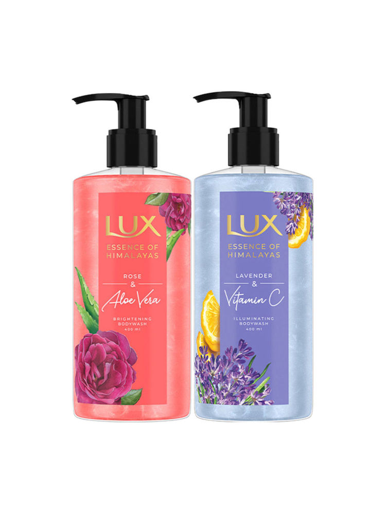 Lux Lavender & Vit C + Rose & Aloevera Shim Body Wash Combo