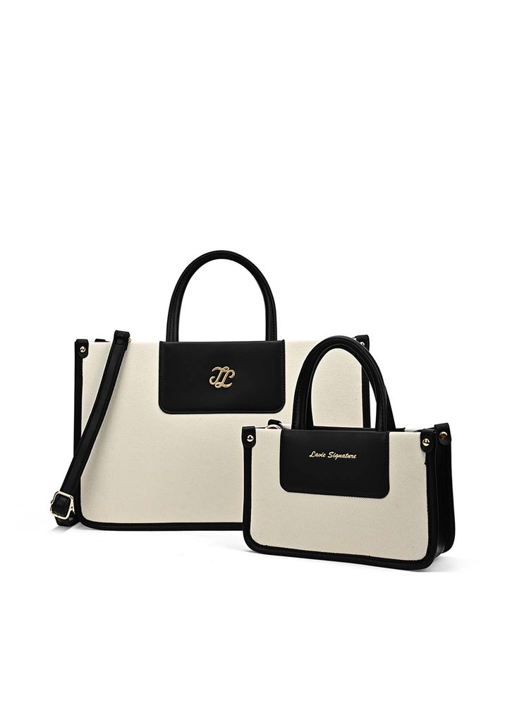 Lavie Signature Off White Synthetic Leather Solid Handbag and Handheld Bag with Detachable Strap-picture-16