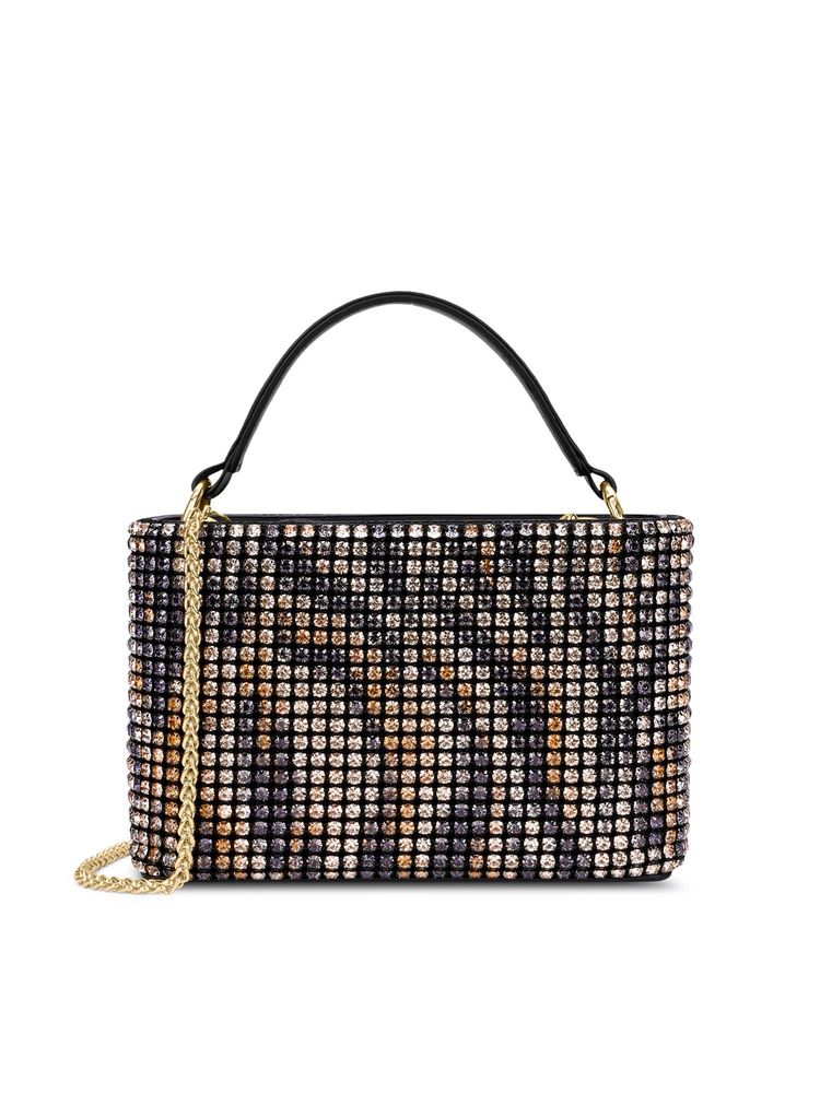 Lavie Luxe Multi-Color Stone Embellished Handheld Bag with Detachable Strap-image-30