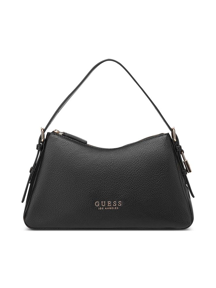 guess fashion Guess Black Pu Solid Handheld Bag-picture-11