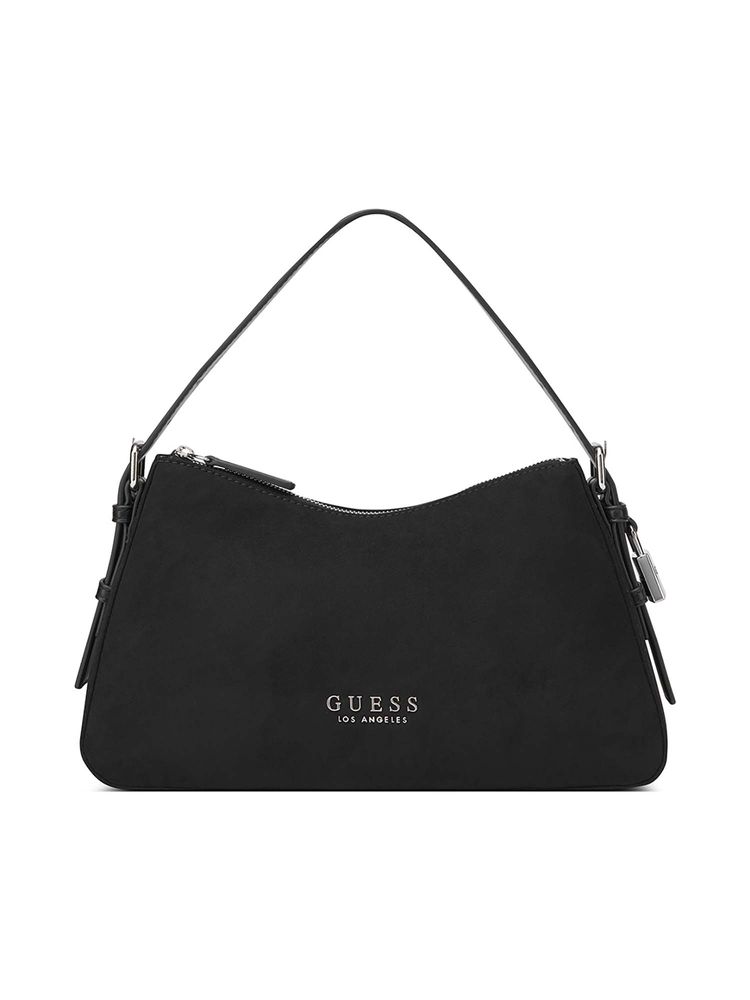 guess fashion Guess Black Polyester Solid Handheld Bag-picture-18