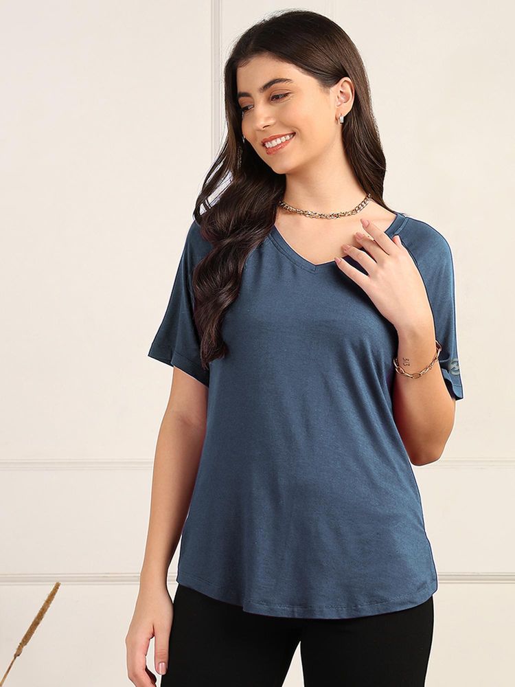 Zelena Blue Maternity and Nursing Top with Zip - Viscose Lycra Stretchable-image-13