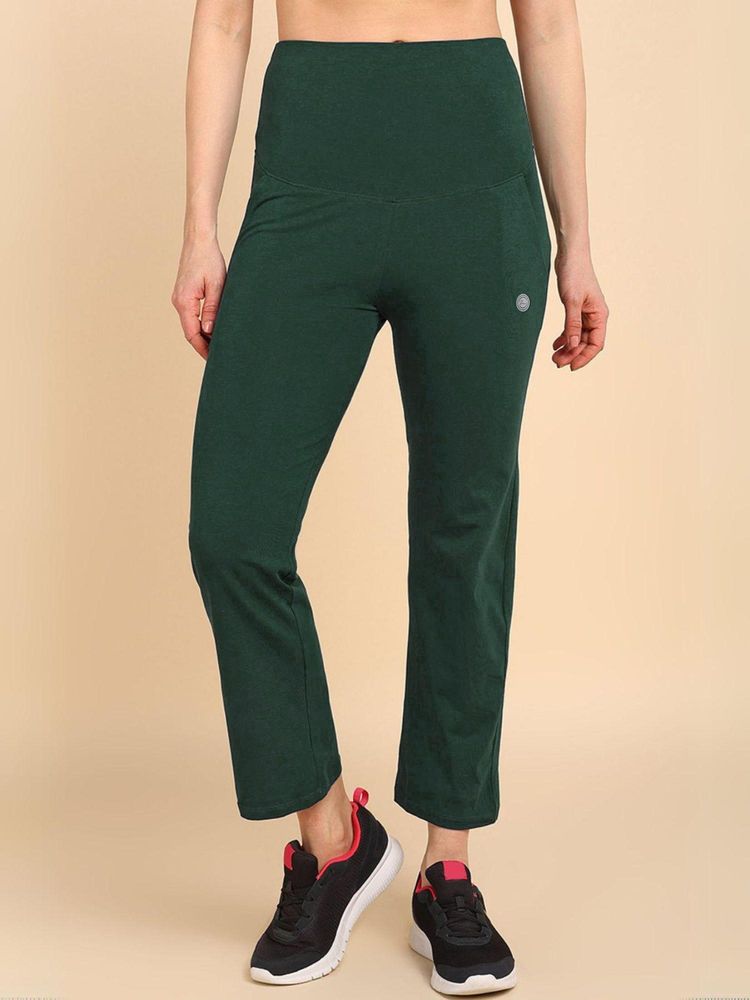 Zelena Green Cotton Maternity and Postpartum Track Pants-image-21
