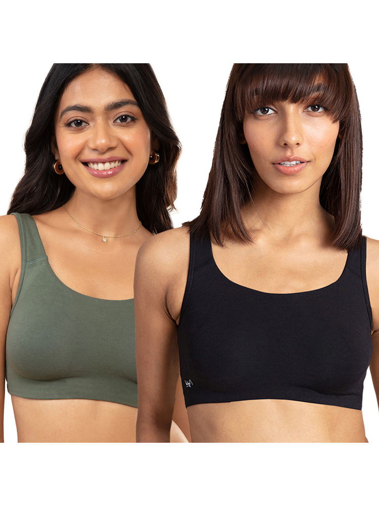 NYKD By Nykaa PO2 Easy-Peasy Slip-On Bra With Full Coverage-Beetle & Black-NYB113-picture-24