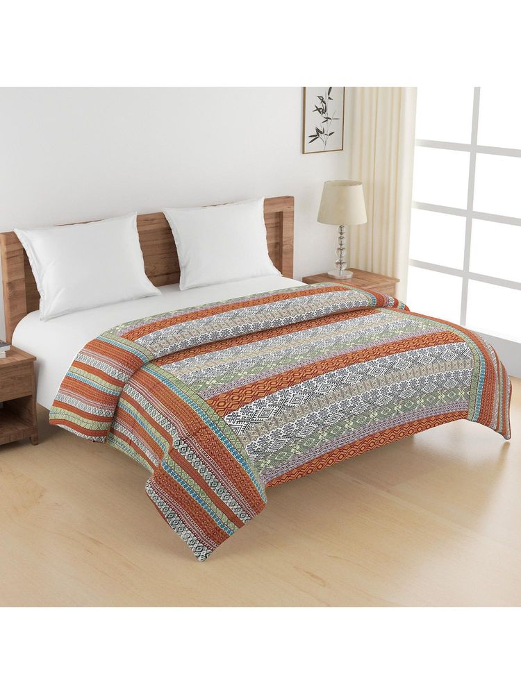 Swayam 150 Gsm Pure Cotton Double Bed Ac Comforter - Brown (Queen)-image-40