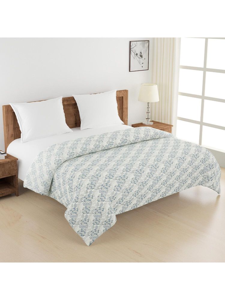 Swayam 150 Gsm Pure Cotton Double Bed Ac Comforter - Blue (Queen)-image-20