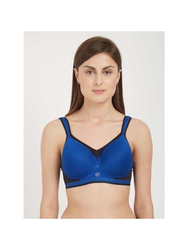 SOIE Womens Full Coverage High Impact Padded Non-Wired Sports Bra - ROYAL BLUE-picture-15
