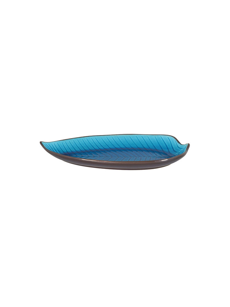 Pure Home + Living Pyrus Blue Leaf Platter-image-5