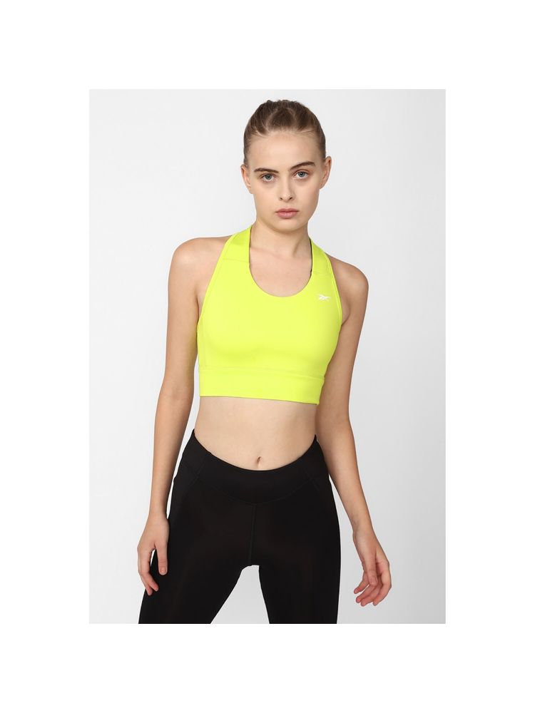 Reebok Women Yellow Solid Sports Bra-picture-21