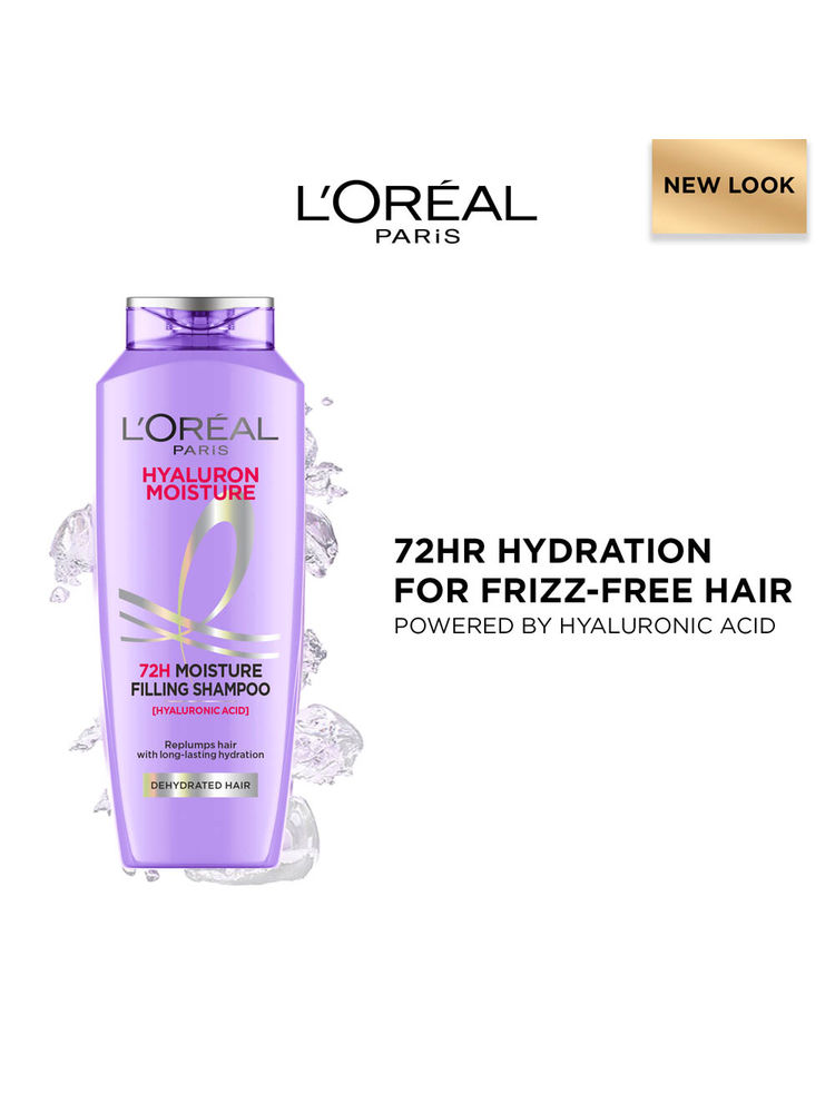 L'Oreal Paris Hyaluron Moisture Anti-frizz Shampoo With Hyaluronic Acid for 72 HR Hydrated Hair