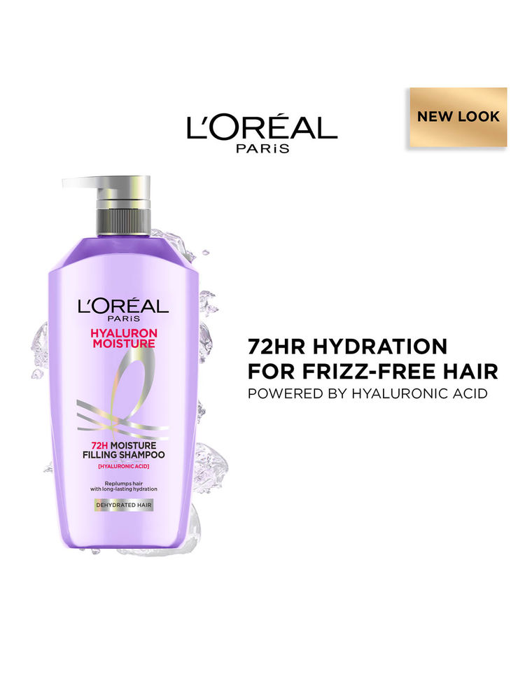 LOreal Paris Hyaluron Moisture Anti-frizz Shampoo With Hyaluronic Acid For 72 HR Dehydrated Hair