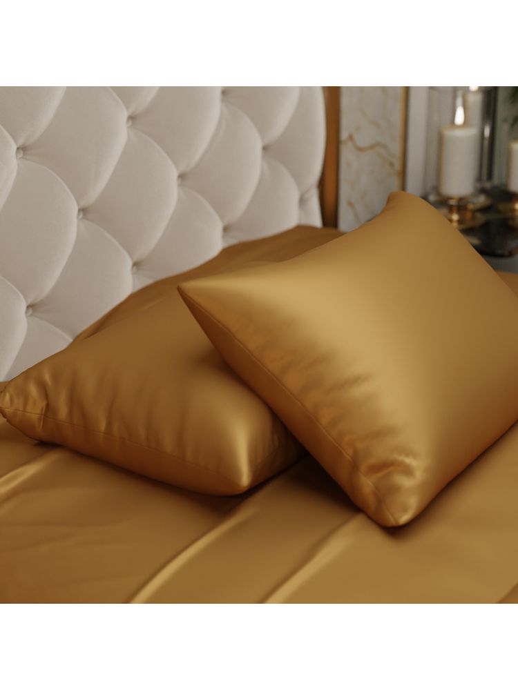 Stoa Paris Gold Ultra Satin Pillow Covers (Set Of 2)-picture-25