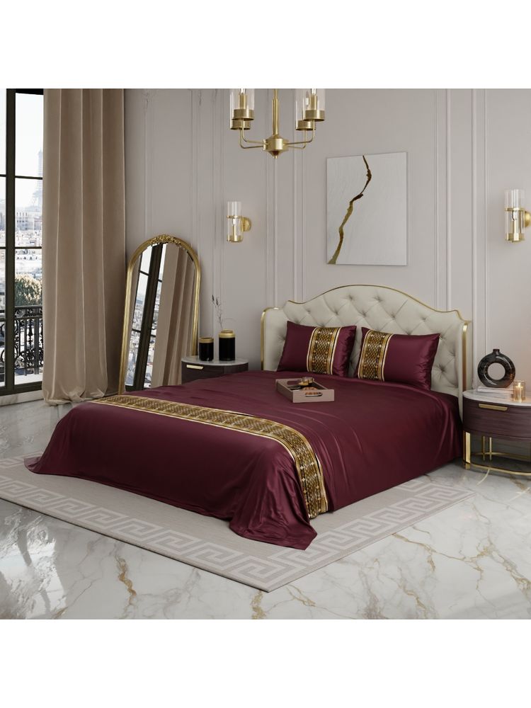 Stoa Paris Royal Treasures Double Bedsheet with 2 Pillow Covers-image-17