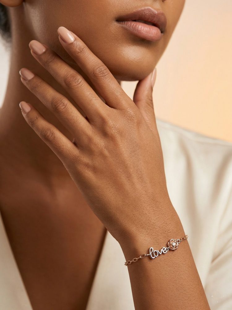 925 SILLER White Stones Silver Jewellery Bracelet-image-40