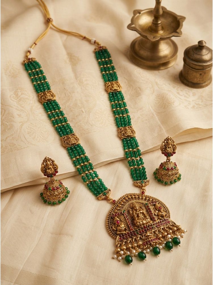 STILEADDA Green Temple Traditional Jewellery Set-picture-8
