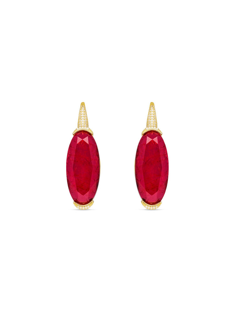 MISS JO Moroccan Lantern Dangler Red Earrings-image-35